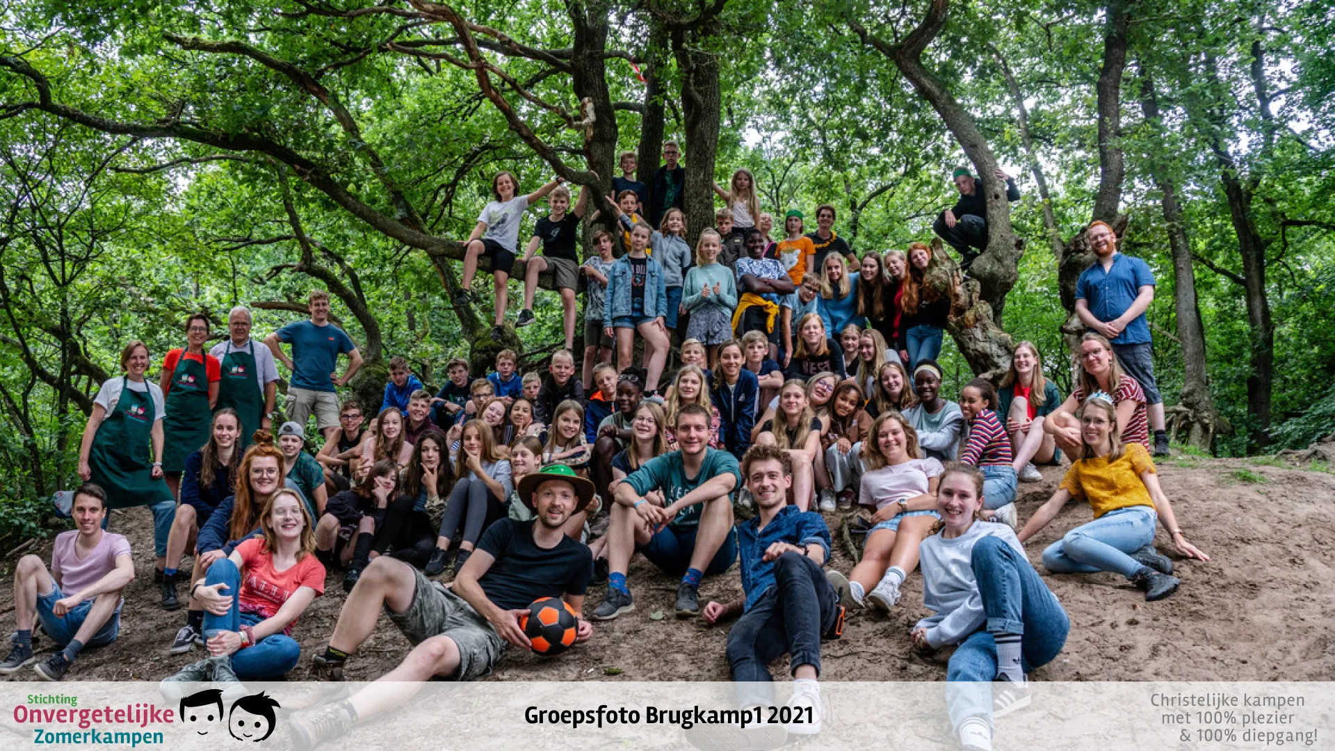 Groepsfoto van Brugkamp week 1 in 2021