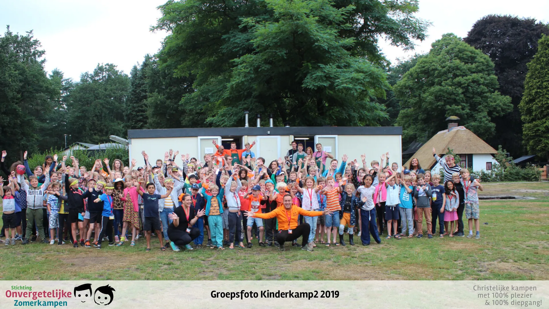 Groepsfoto van Kinderkamp week 2 in 2019