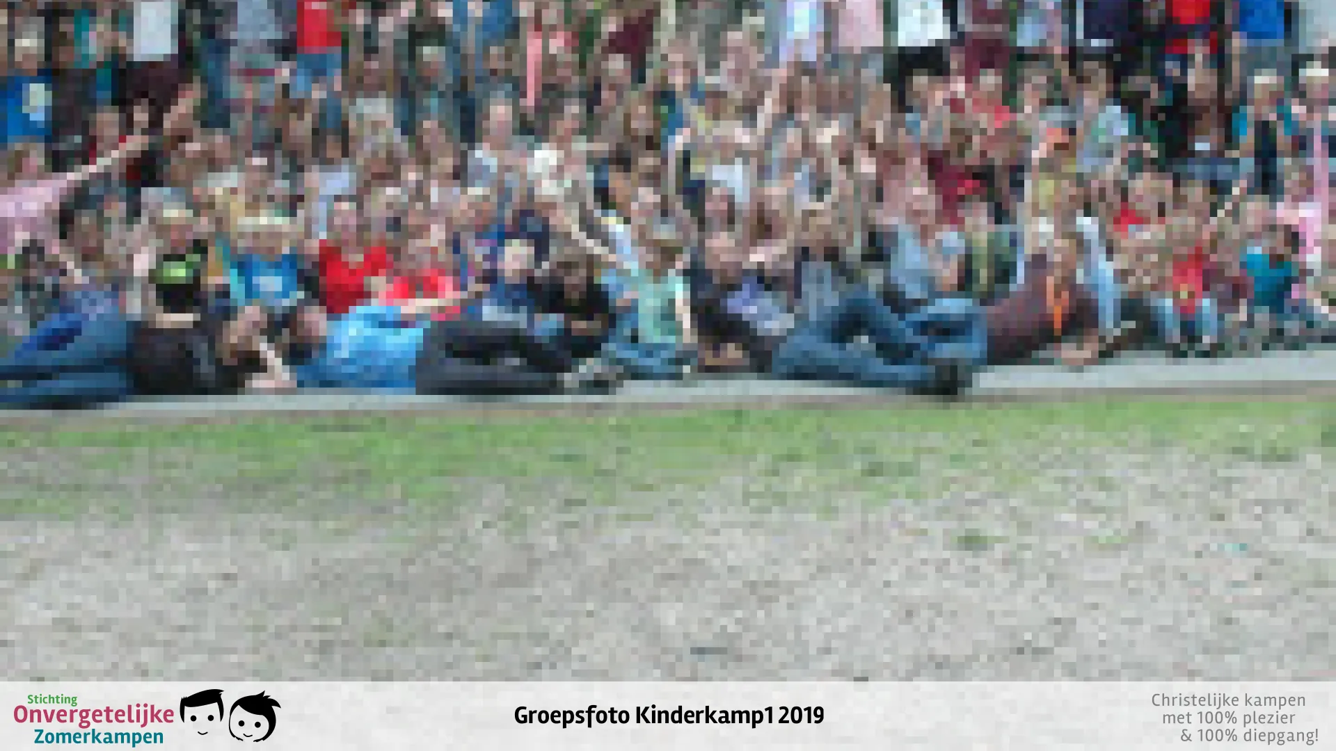Groepsfoto van Kinderkamp week 1 in 2019