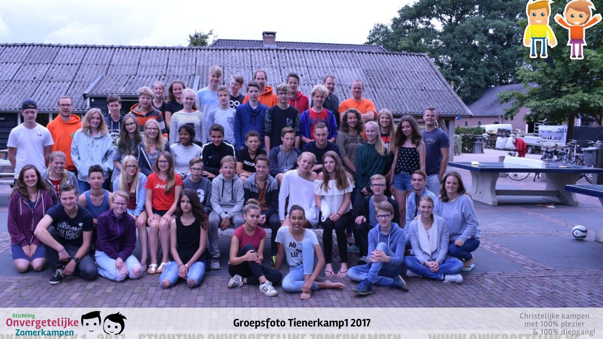 Groepsfoto tienerkamp1 2017