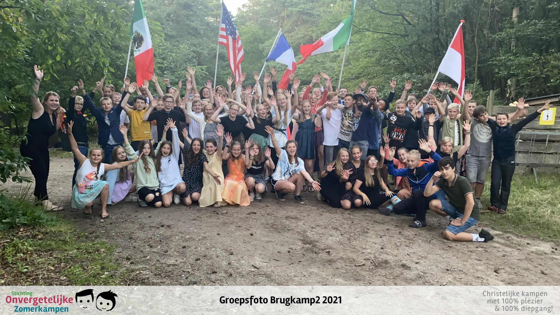 Groepsfoto van Brugkamp week 2 in 2021