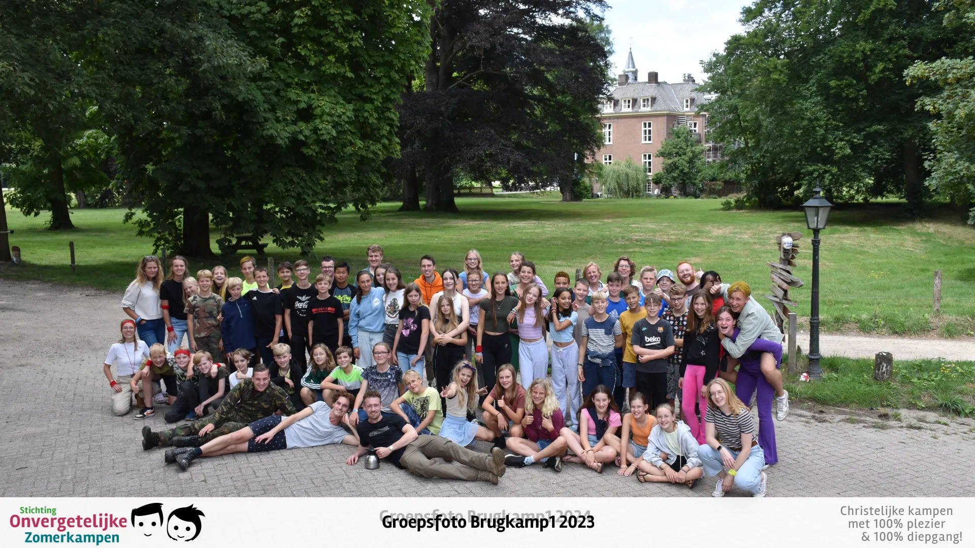 Groepsfoto van Brugkamp week 1 in 2023
