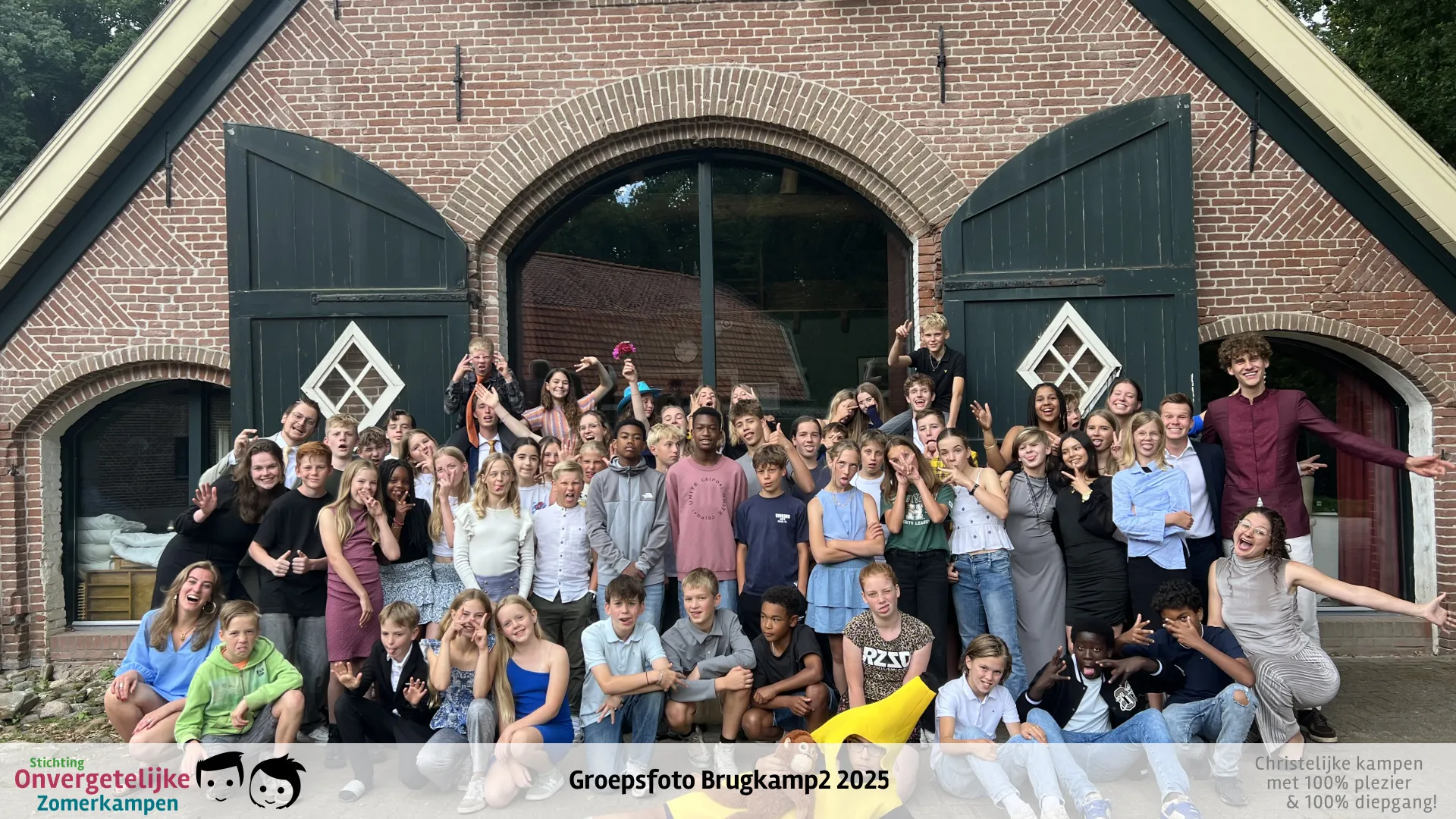 Groepsfoto van Brugkamp week 2 in 2025