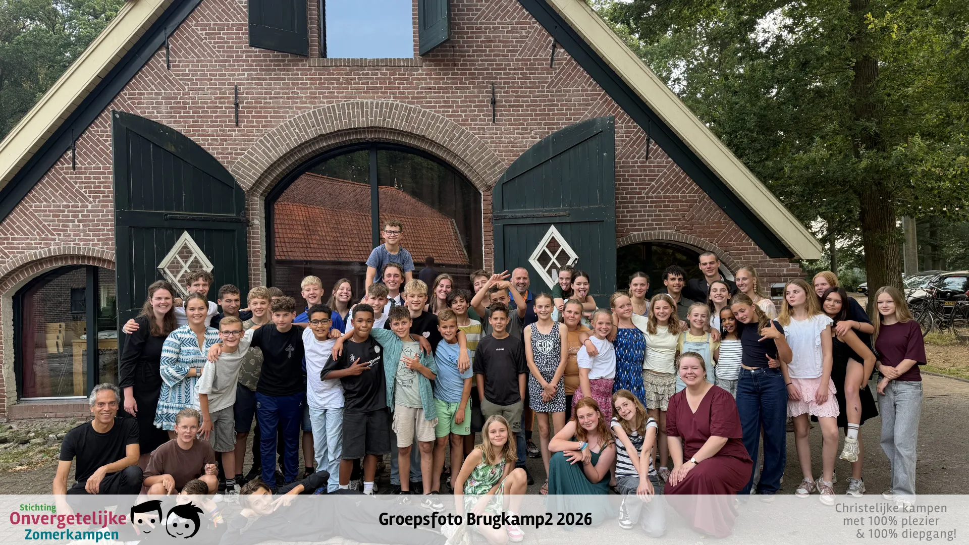 Groepsfoto van Brugkamp week 2 in 2026