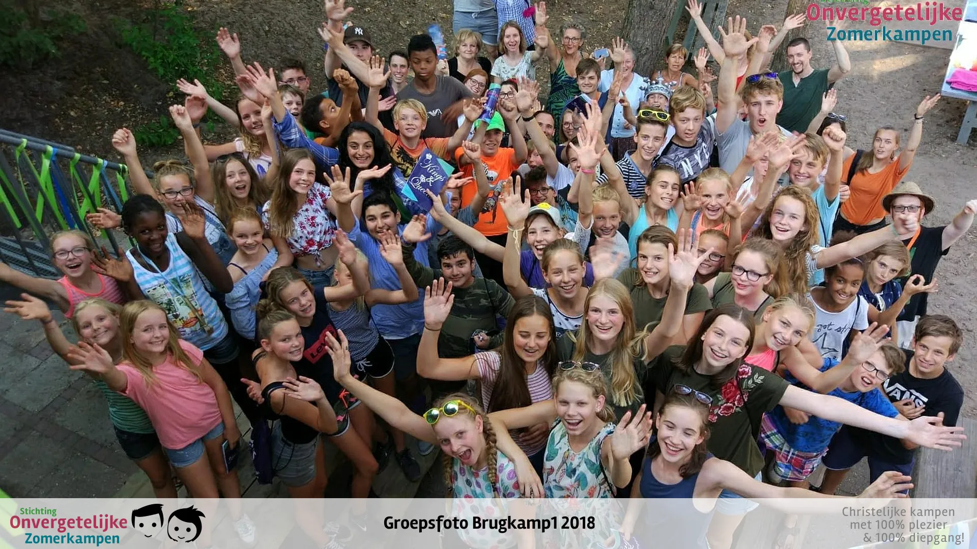Groepsfoto van Brugkamp week 1 in 2018