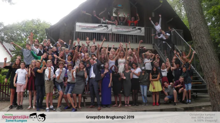 Groepsfoto van Brugkamp week 2 in 2019