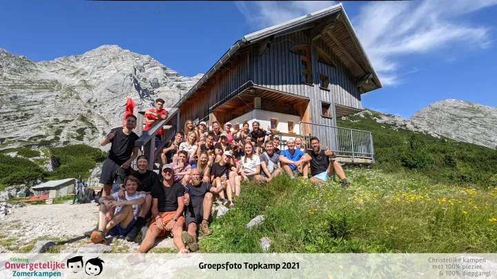 Groepsfoto van Topkamp in 2021