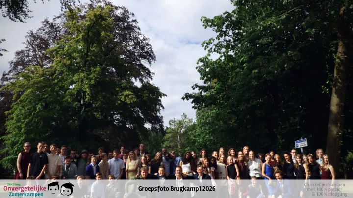 Groepsfoto van Brugkamp week 1 in 2026